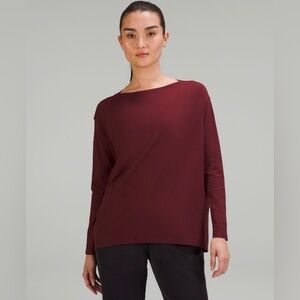 Lululemon Back in Action Boatneck Long-Sleeve Shirt